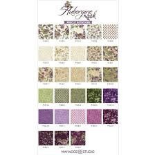 Maywood Studios Aubergine Fabric Collection Vintage Keys on Cream MAS9156-E QSQ100% Cotton