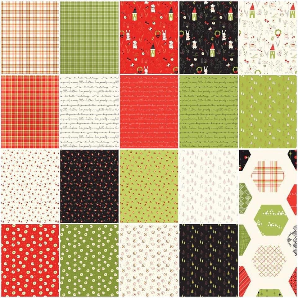 LAST BOLT!! Riley Blake Merry Little Christmas Fabric Collection Trees on Black Premium 100% Cotton Quilt Shop Quality Fabrics