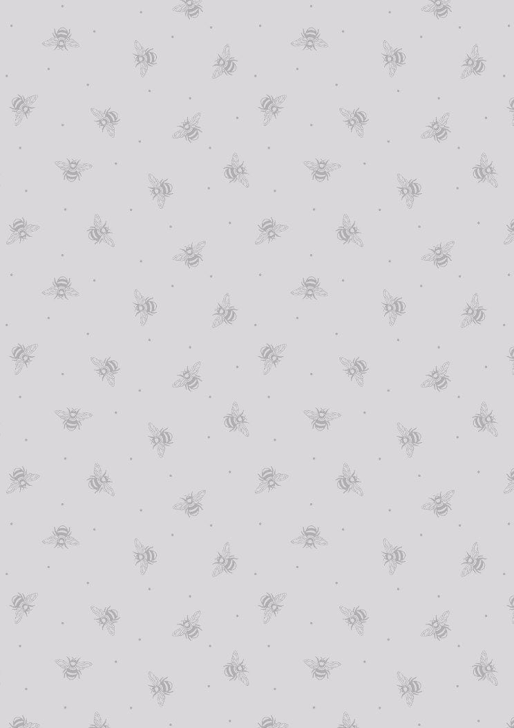 Lewis & Irene Bee Kind Fabric Collection Bees on Grey QSQ100% Cotton