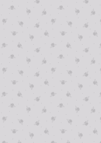 Lewis & Irene Bee Kind Fabric Collection Bees on Grey QSQ100% Cotton