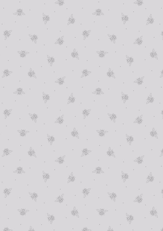 Lewis & Irene Bee Kind Fabric Collection Bees on Grey QSQ100% Cotton