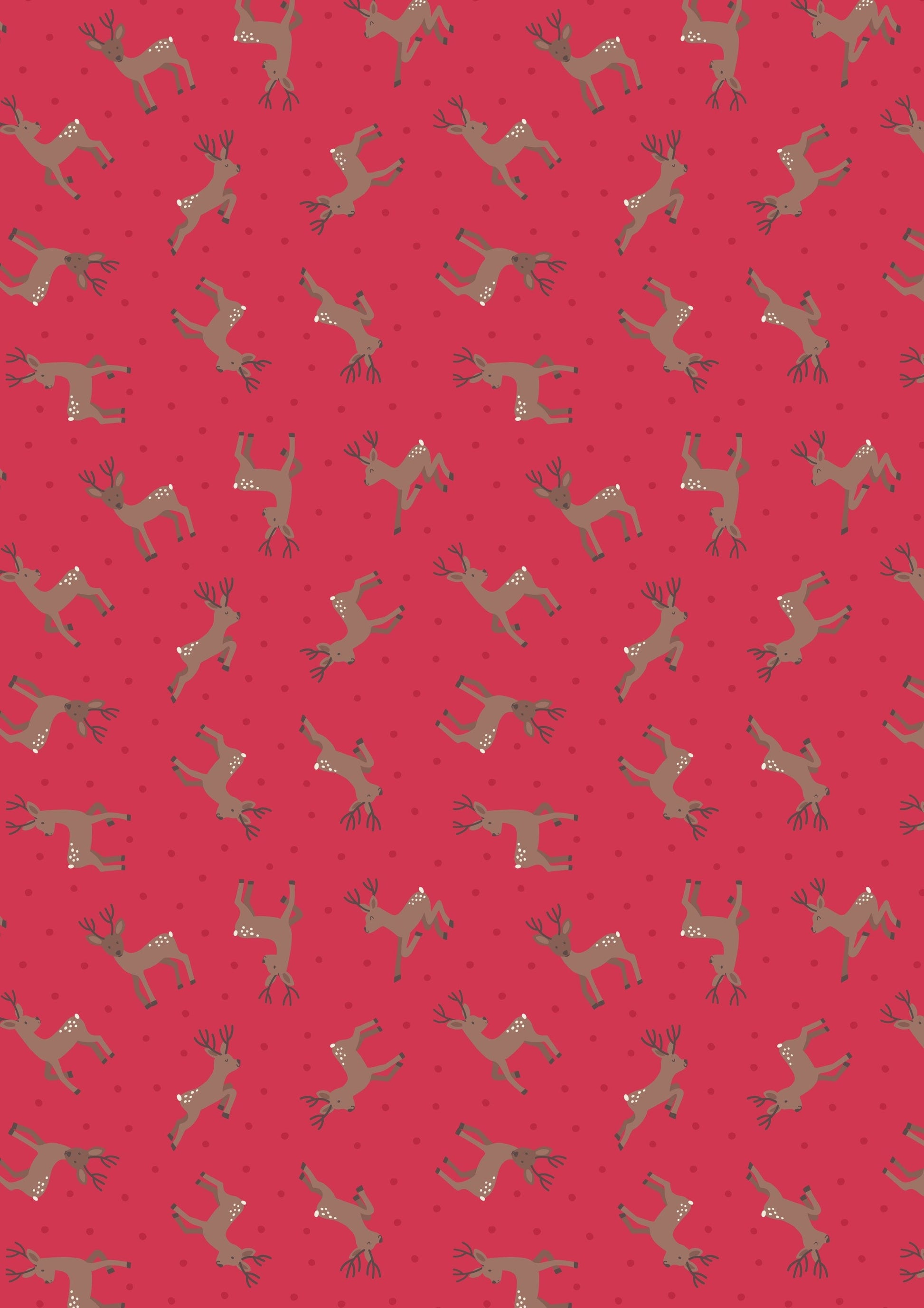 LAST BOLT! Lewis & Irene Small Things Country Creatures Fabric Collection Deer on Red Premium 100% Cotton Quilt Shop Quality Fabrics