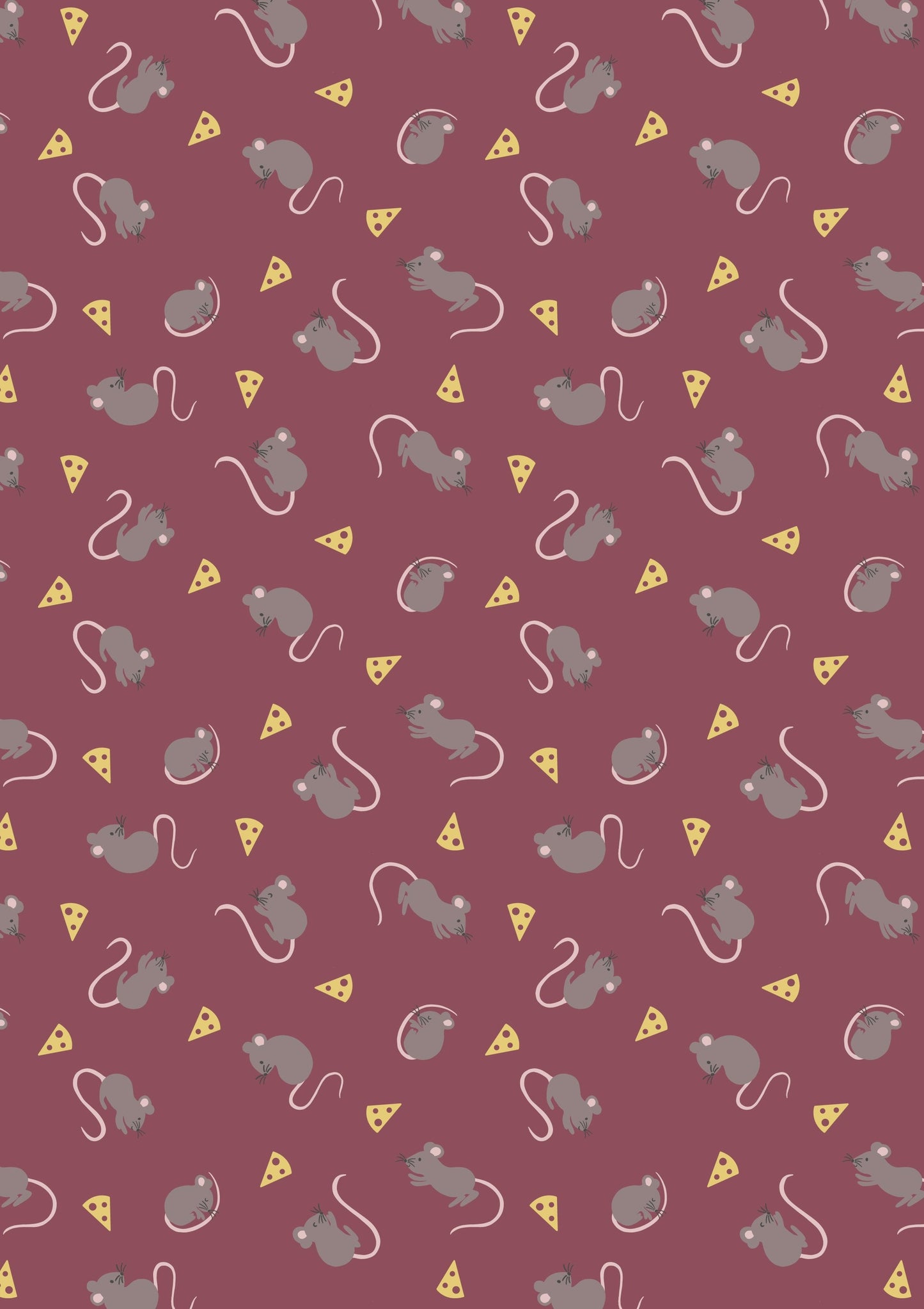 LAST BOLT! Lewis & Irene Small Things Country Creatures Fabric Collection Mice on Claret Premium 100% Cotton Quilt Shop Quality Fabrics