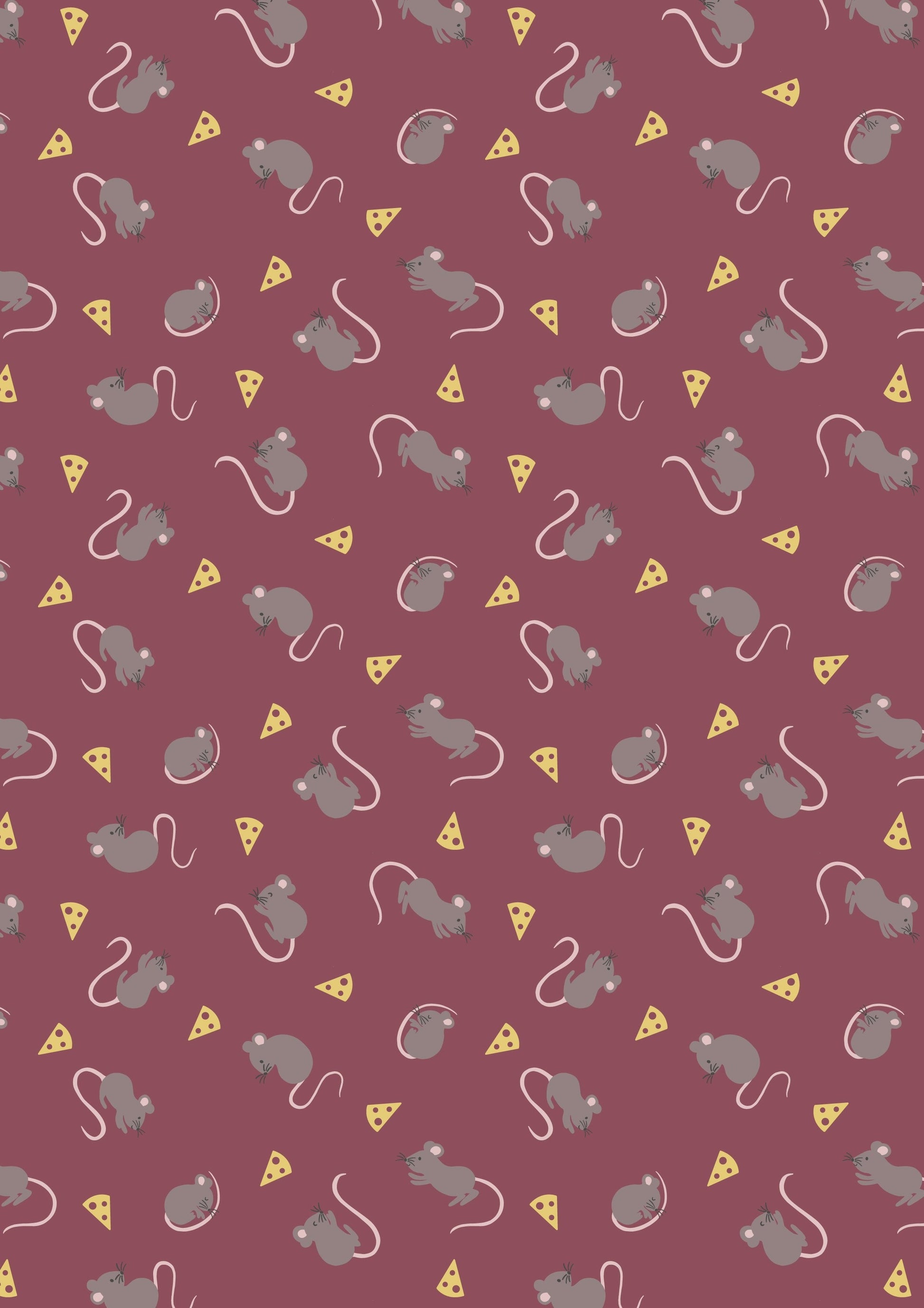 LAST BOLT! Lewis & Irene Small Things Country Creatures Fabric Collection Mice on Claret Premium 100% Cotton Quilt Shop Quality Fabrics