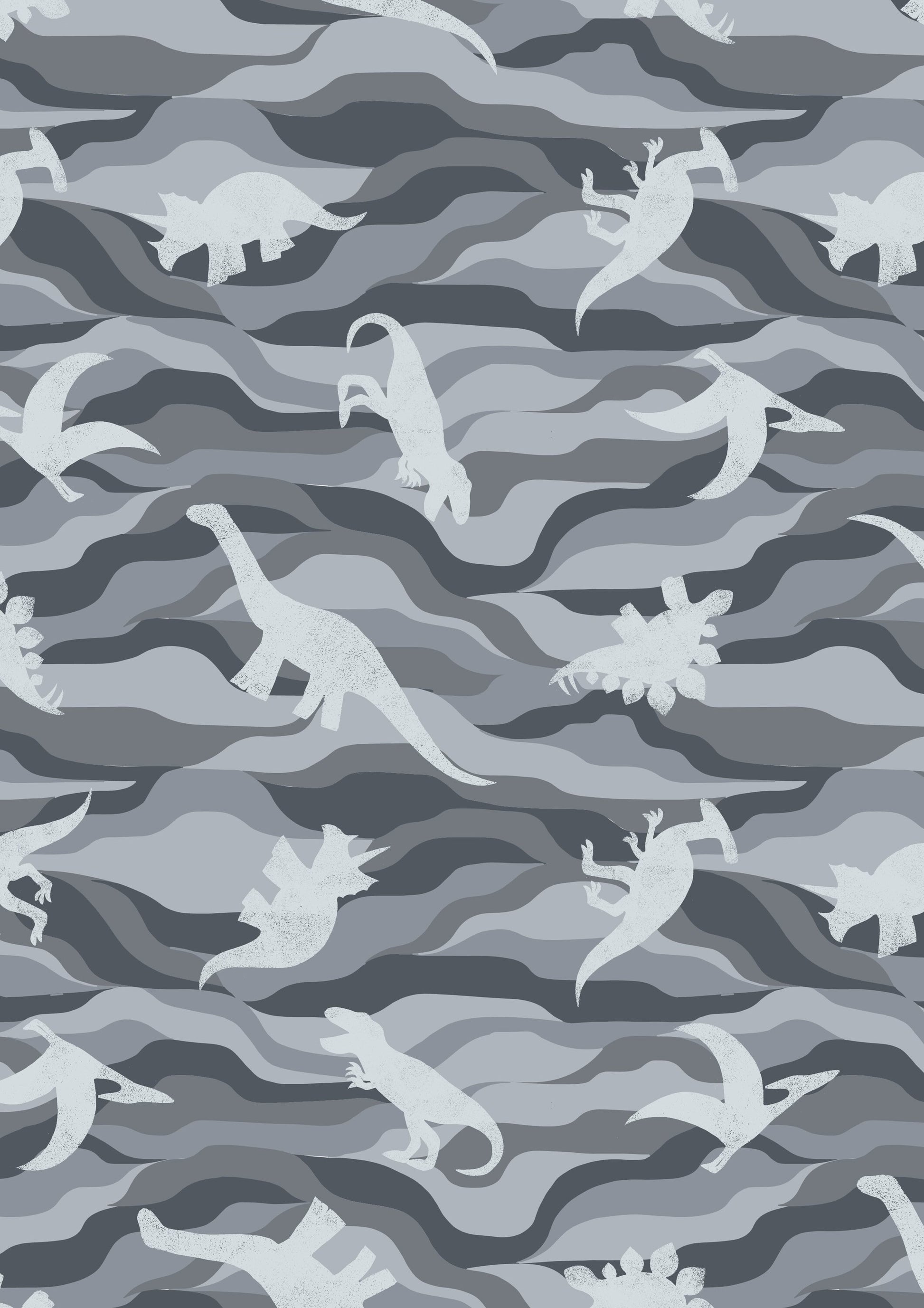 Lewis & Irene Kimmeridge Bay Fabric Collection Dino Rock Layers on Greys Premium 100% Cotton Quilt Shop Quality Fabrics