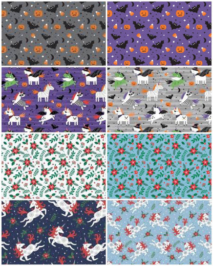 LAST BOLT!! Camelot Unicorns Always in Season Fabric Collection Bats on Grey Premium 100% Cotton Quilt Shop Quality Fabrics