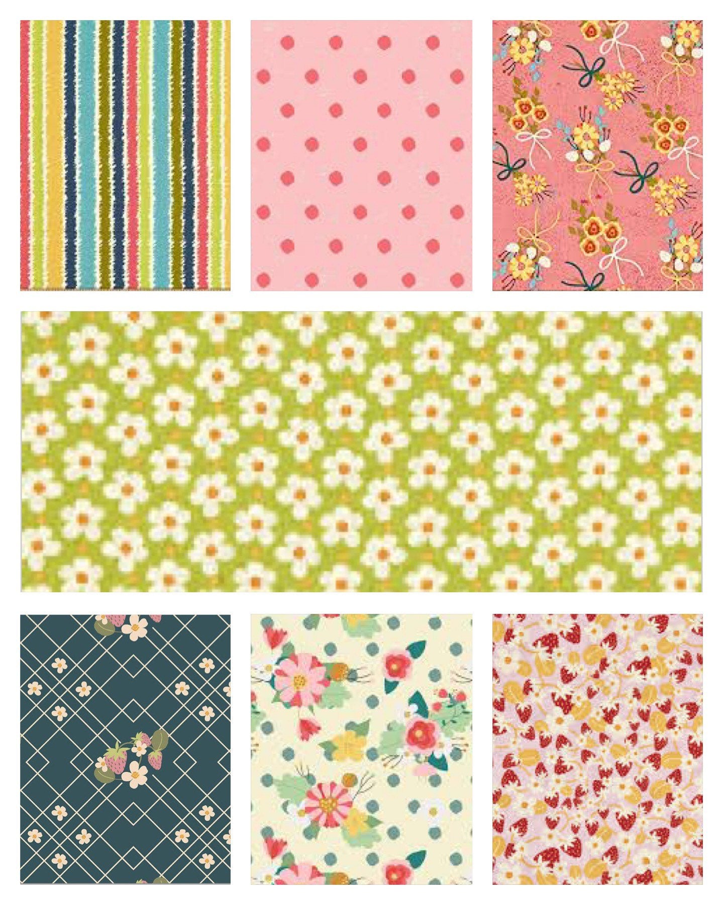 LAST BOLT!! Riley Blake Strawberry Jam Fabric Collection Pink Polka Dots on Pink Premium 100% Cotton Quilt Shop Quality Fabrics