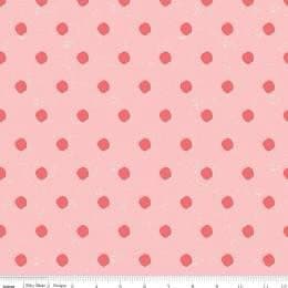 LAST BOLT!! Riley Blake Strawberry Jam Fabric Collection Pink Polka Dots on Pink Premium 100% Cotton Quilt Shop Quality Fabrics