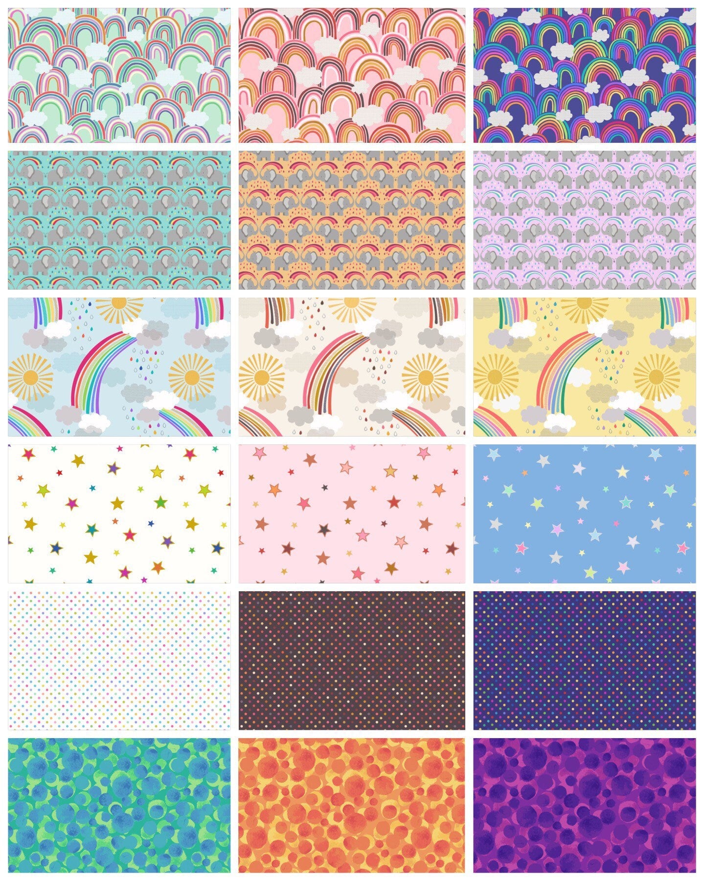 Lewis & Irene Rainbows Fabric Collection Rainbow Dots on Dark Premium 100% Cotton Quilt Shop Quality Fabrics