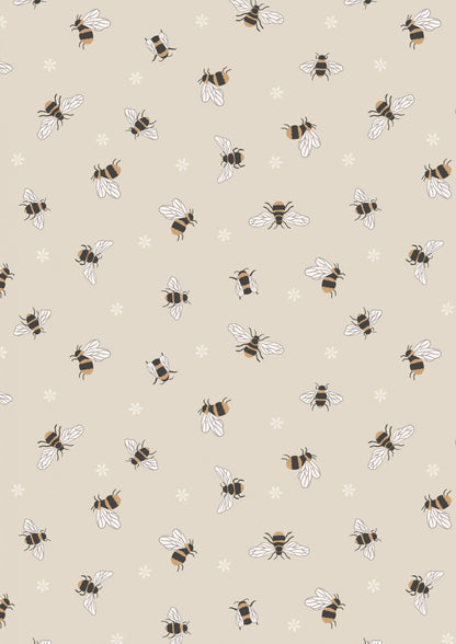 LAST BOLT! Lewis & Irene Queen Bee Fabric Collection Busy Bees on Dark Cream Premium 100% Cotton Quilt Shop Quality Fabrics