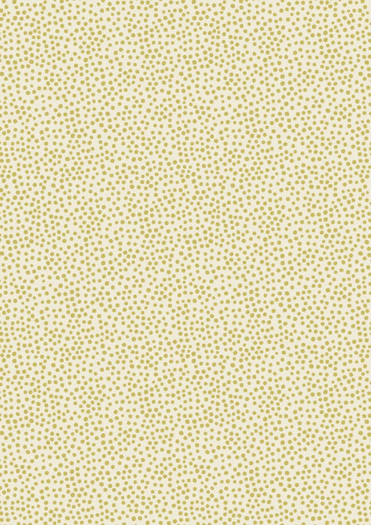 Lewis & Irene Marvelous Metallics Fabric Collection Metallic Gold Spot on Cream Premium 100% Cotton Quilt Shop Quality Fabrics