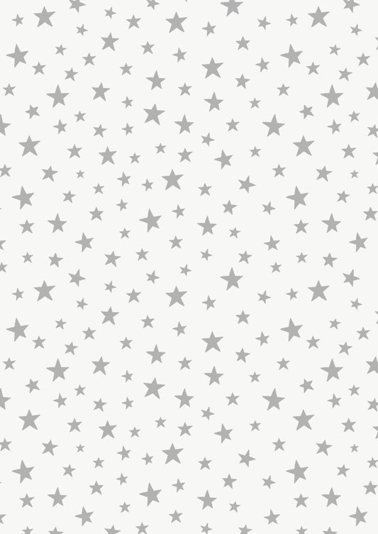 Lewis & Irene Marvelous Metallics Fabric Collection Metallic Silver Stars on Cream Premium 100% Cotton Quilt Shop Quality Fabrics