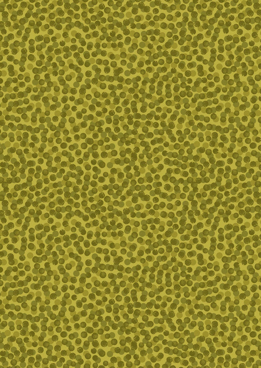 Lewis & Irene The Orchard Fabric Collection Abstract Berries on Green Premium 100% Cotton Quilt Shop Quality Fabrics