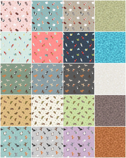 LAST BOLT!! Lewis & Irene Small Things Pets Fabric Collection Birds on Tropical Coral Premium 100% Cotton Quilt Shop Quality Fabrics