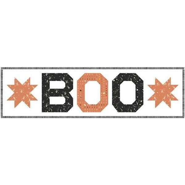 LAST RESTOCK! Riley Blake Happy Haunting "Boo" Table Runner Kit Finished Size: 12"x46" Premium 100% Cotton Quilt Shop Quality Fabrics