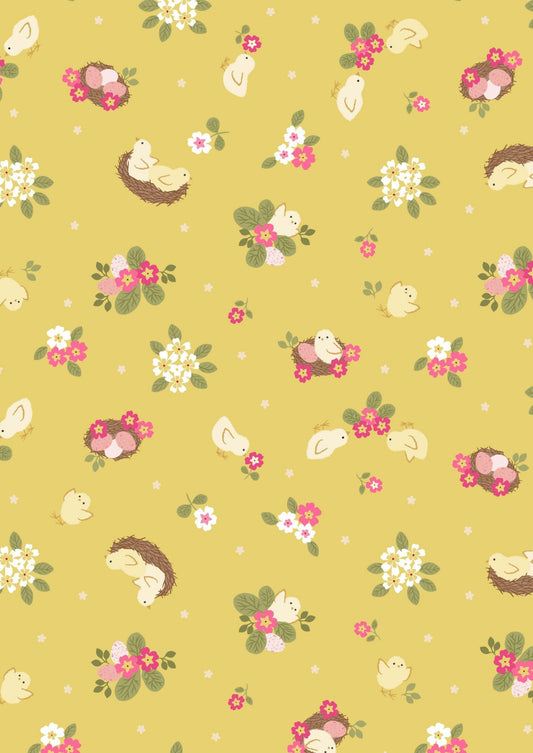 Lewis & Irene Bunny Hop Fabric Collection Chicks on Yellow Premium 100% Cotton Quilt Shop Quality Fabrics