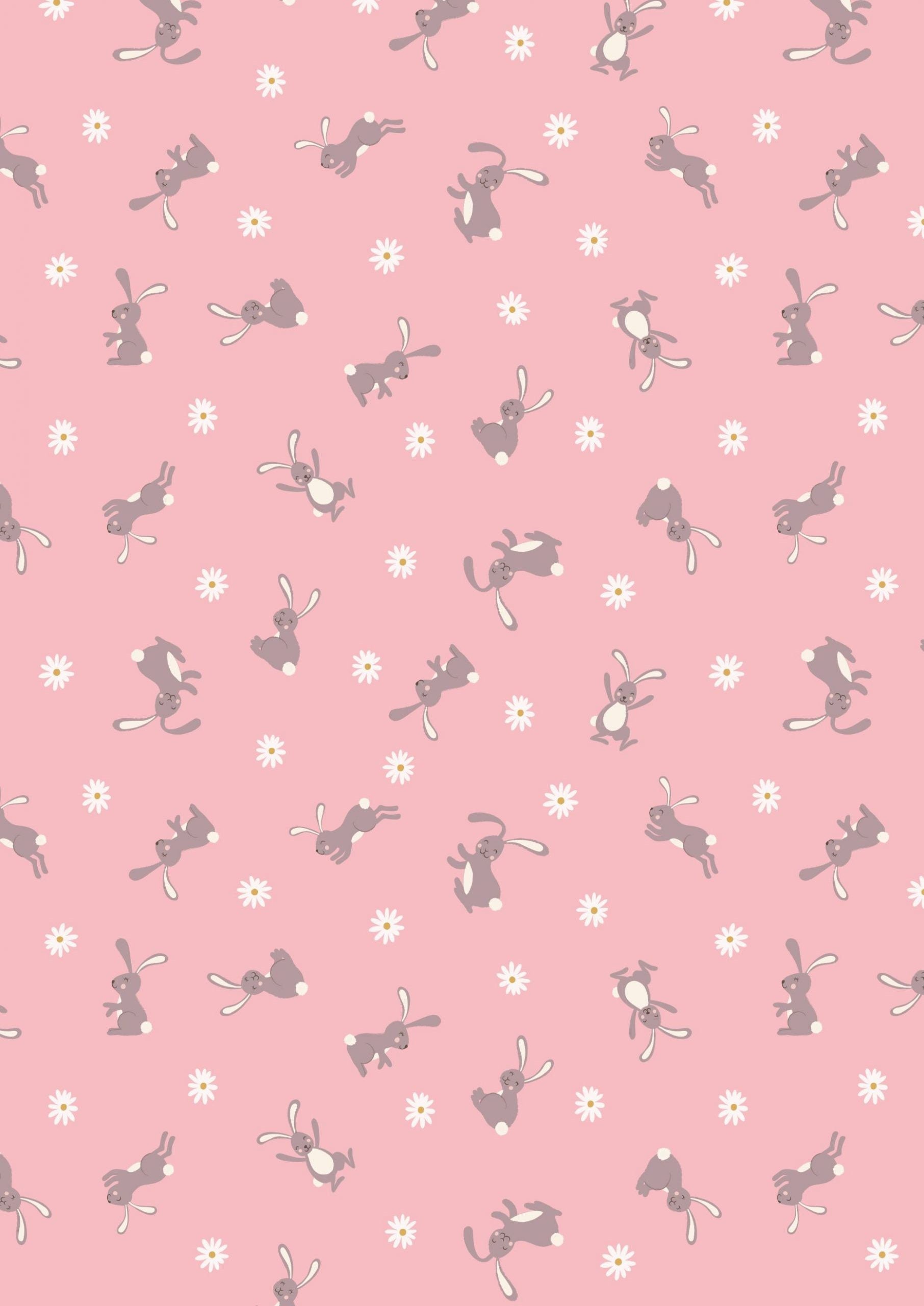 LAST BOLT! Lewis & Irene Bunny Hop Fabric Collection Bunny on Pink Premium 100% Cotton Quilt Shop Quality Fabrics