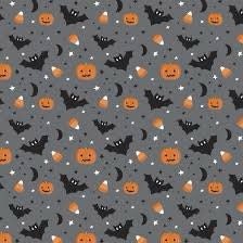 LAST BOLT!! Camelot Unicorns Always in Season Fabric Collection Bats on Grey Premium 100% Cotton Quilt Shop Quality Fabrics