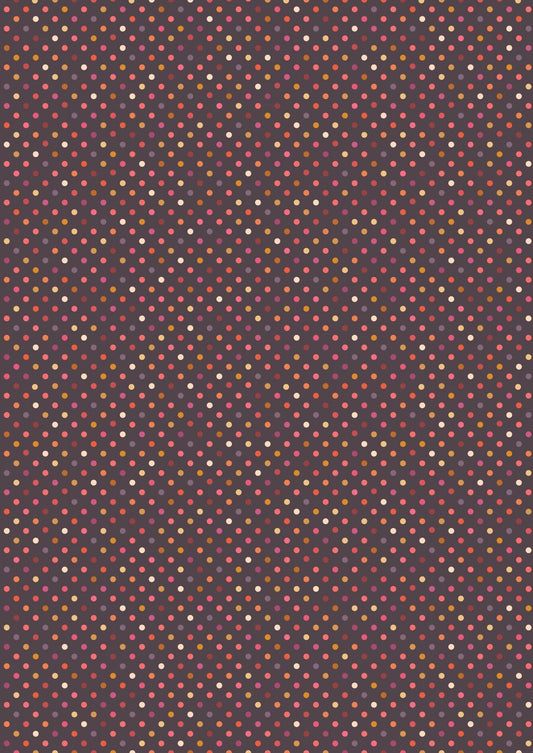 Lewis & Irene Rainbows Fabric Collection Rainbow Dots on Dark Premium 100% Cotton Quilt Shop Quality Fabrics