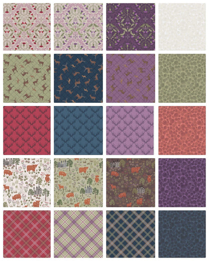 LAST BOLT!! Lewis & Irene Loch Lewis Fabric Collection Deer Check on Purple Premium 100% Cotton Quilt Shop Quality Fabrics