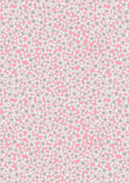 Lewis & Irene’s Love Blooms Fabric Collection Petals on Pink Premium 100% Cotton Quilt Shop Quality Fabrics