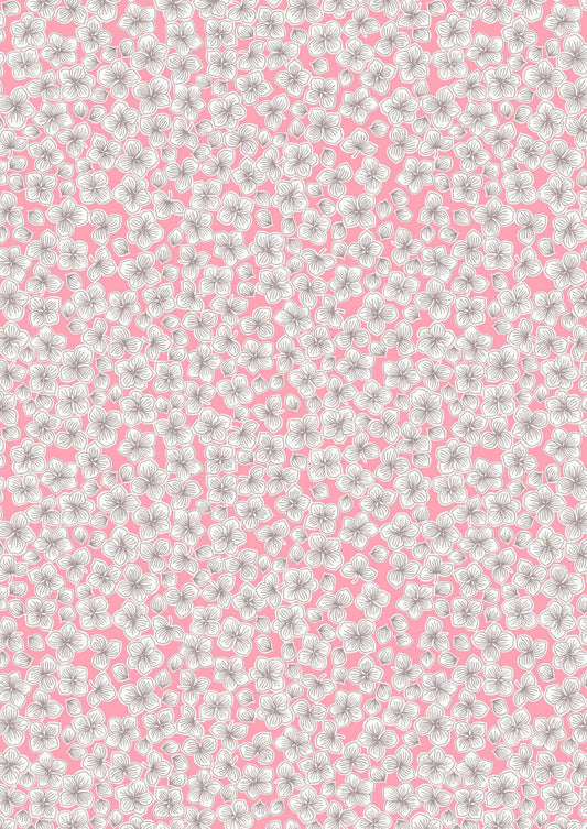 Lewis & Irene’s Love Blooms Fabric Collection Petals on Pink Premium 100% Cotton Quilt Shop Quality Fabrics