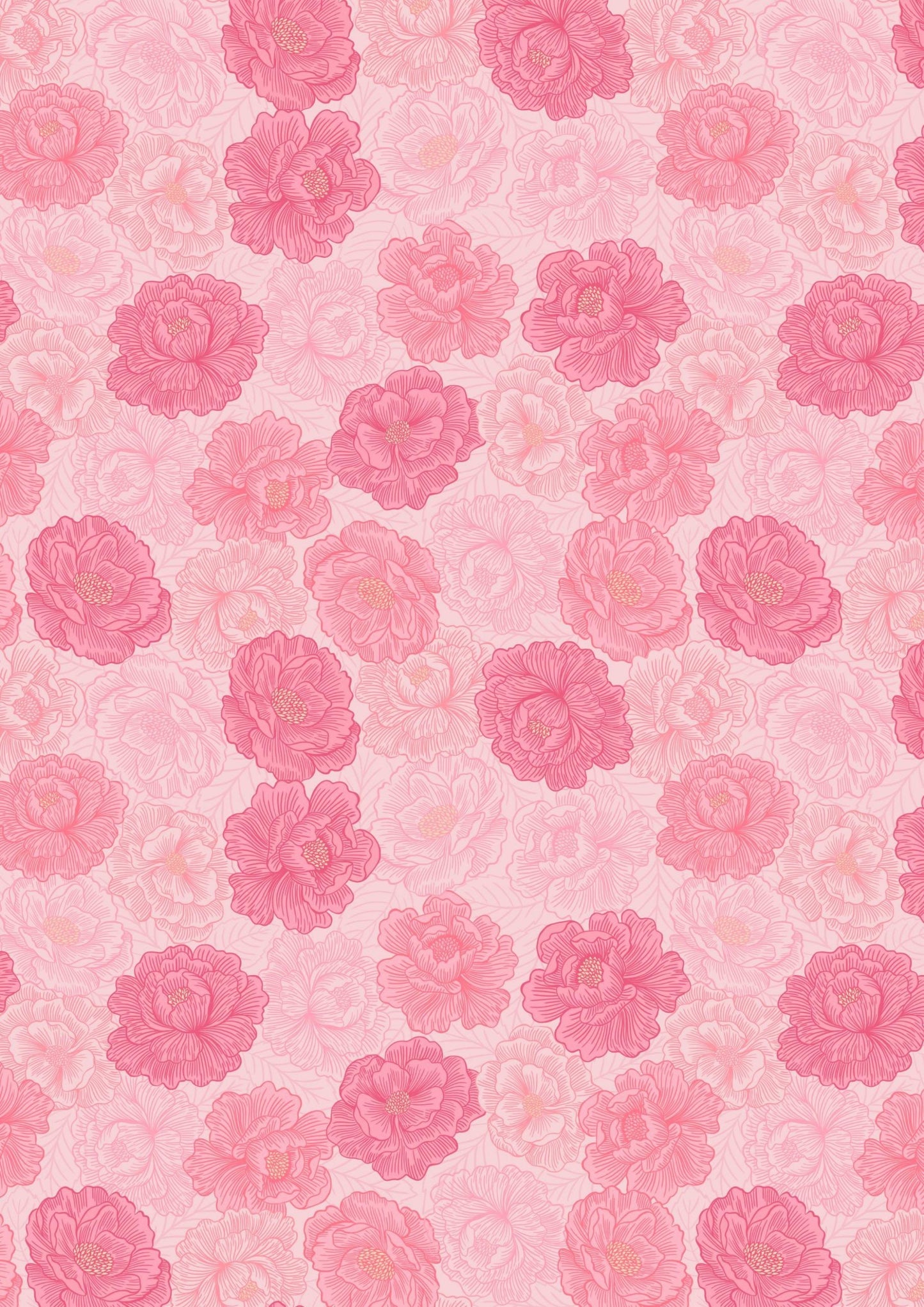 Lewis & Irene’s Love Blooms Fabric Collection Peony Blooms on Pink Premium 100% Cotton Quilt Shop Quality Fabrics