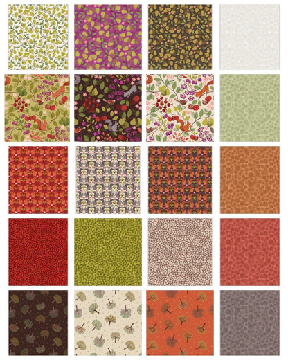 Lewis & Irene The Orchard Fabric Collection Abstract Berries on Cream Premium 100% Cotton Quilt Shop Quality Fabrics