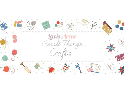 Lewis & Irene Small Things Crafts Fabric Collection Sewing on Turquoise Premium 100% Cotton Quilt Shop Quality Fabrics