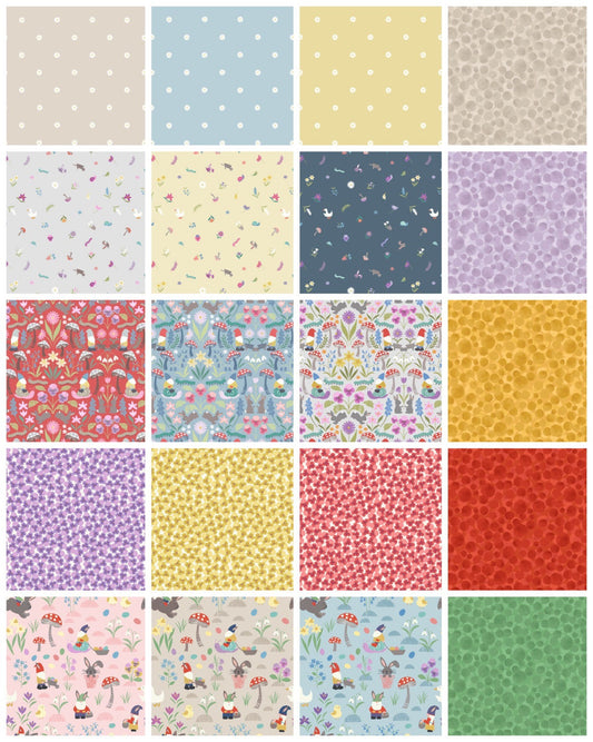 LAST ONE!! Lewis & Irene Jolly Spring Fabric Collection 20 Piece Fat Quarter Bundle QSQ100% Cotton