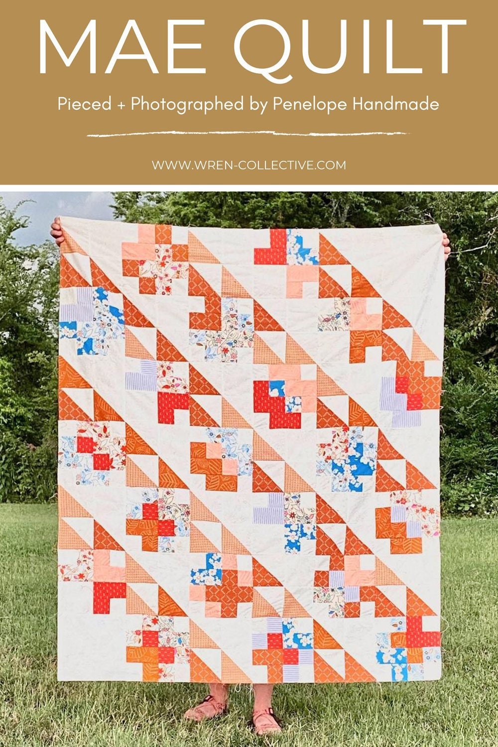 Wren Collective Mae Quilt Pattern (includes 5 sizes in each pattern)