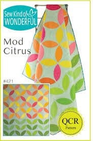 Sew Kind of Wonderful Mod Citrus Quilt Pattern Finished Size 60”x67”