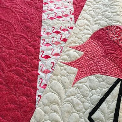 Sew Kind of Wonderful Mod Flamingos Quilt Pattern Finished size 46”x46”