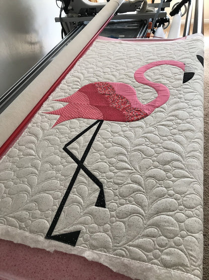 Sew Kind of Wonderful Mod Flamingos Quilt Pattern Finished size 46”x46”