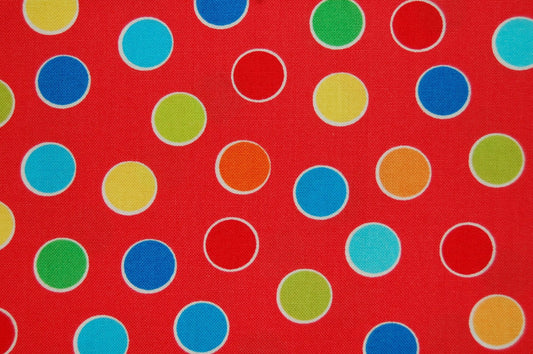 Studio E ABC Safari Fabric Collection Dots on Red QSQ100% Cotton