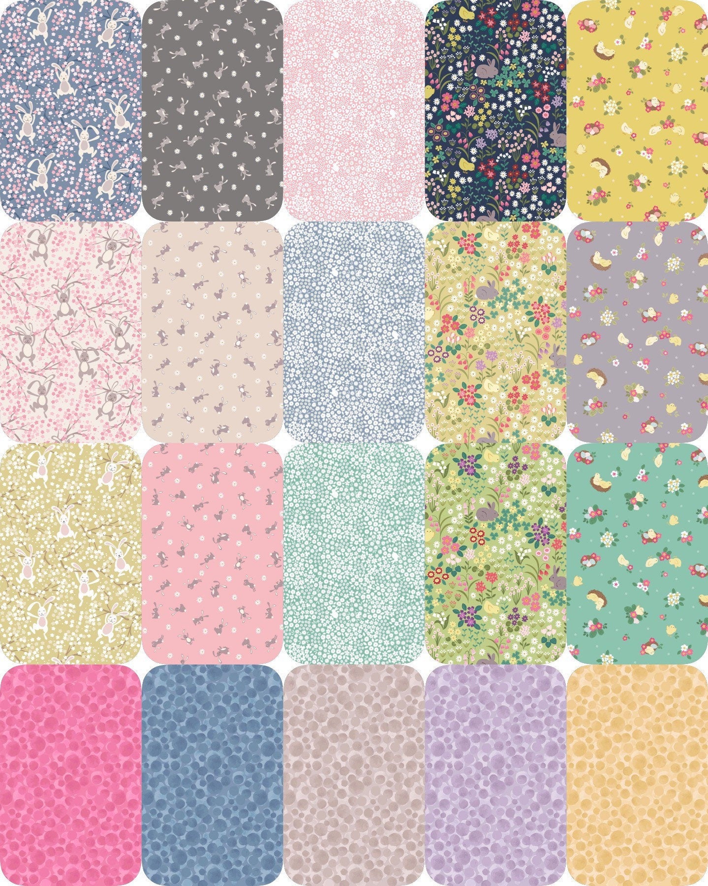 Lewis & Irene Bunny Hop Fabric Collection Bunny on Charcoal Premium 100% Cotton Quilt Shop Quality Fabrics