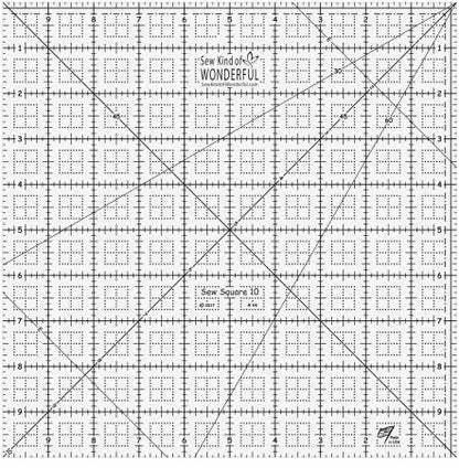 Sew Kind of Wonderful Quick Sew Square Rulers (6”, 8”, 10” sold separately)