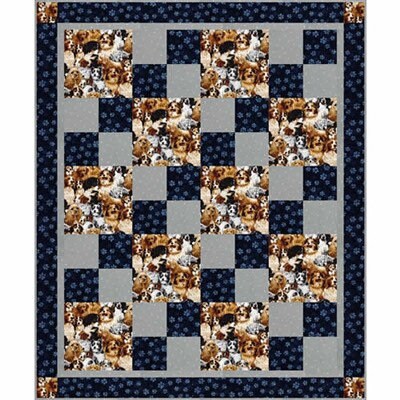 Fabric Cafe Sew Quick Quilt Pattern (uses only 3YDS of fabric) Finished Size 48”x58”