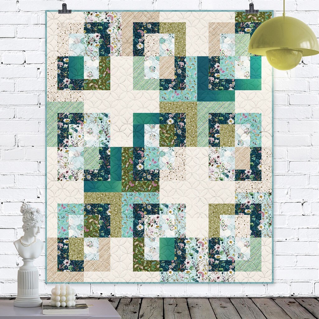 Digital Download Cotton Street Commons Hyde Park Quilt Pattern Finished Size 60"x72"