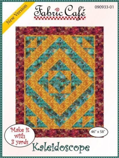 Fabric Cafe Kaleidoscope Quilt Pattern (uses only 3YDS of fabric) Finished Size 46”x58”