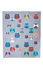 Sew Kind of Wonderful Mod Owls Quilt Pattern Finished Size 62”x75”