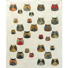 Sew Kind of Wonderful Mod Owls Quilt Pattern Finished Size 62”x75”