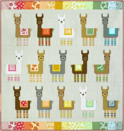 Elizabeth Hartman Little Llamas Pattern (3 Size Variations Per Pattern)