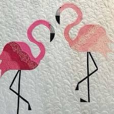 Sew Kind of Wonderful Mod Flamingos Quilt Pattern Finished size 46”x46”