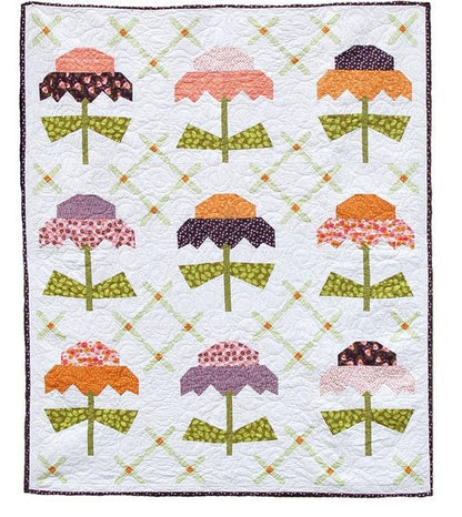 Digital Download Cotton Street Commons Pilley Posies Quilt Pattern Finished Size 67"x80"