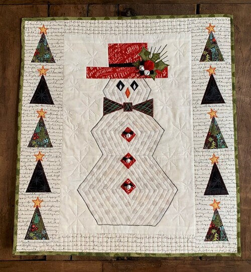 Digital Download Cotton Street Commons Do You Want to Sew a Snowman? Quilt Pattern Finished Size 60"x73"