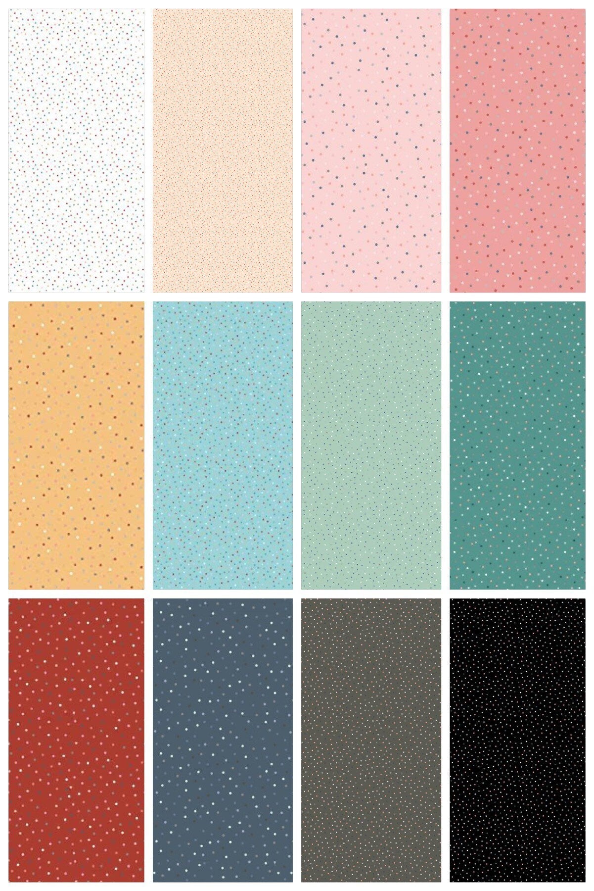 Poppie Cotton Country Confetti Blenders Fabric Collection Marshmallow Premium 100% Cotton Quilt Shop Quality Fabrics