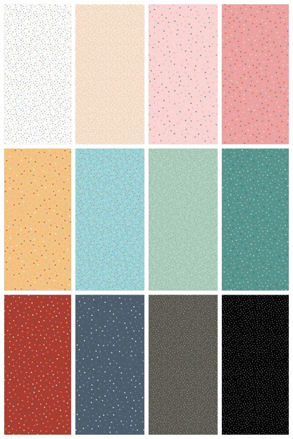 Poppie Cotton Country Confetti Blenders Fabric Collection Country Confetti on Heavy Cream Premium 100% Cotton Quilt Shop Quality Fabrics