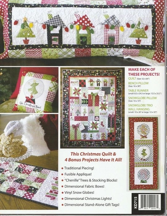 Kimberbell Jingle All The Way Quilt Machine Embroidery CD (Optional Fabric/Backing Kit Available)