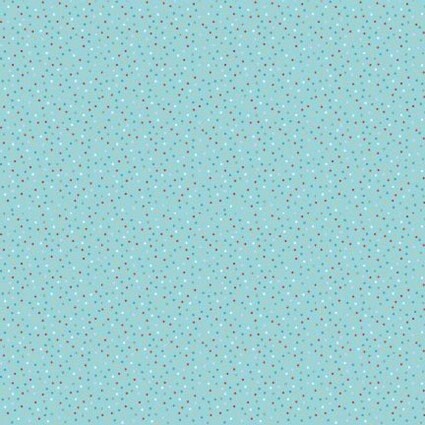 Poppie Cotton Country Confetti Blenders Fabric Collection Country Confetti on Blue Lagoon - LT Teal Premium 100% Cotton Fabrics